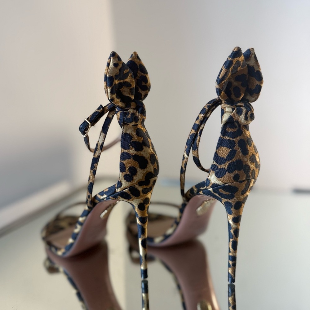 Like new AQUAZZURA Bow Tie 105 sandals $895 38 - Picture 8 of 10